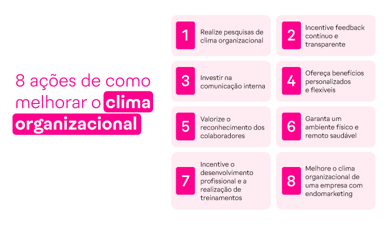 8 ações de como melhorar o clima organizacional