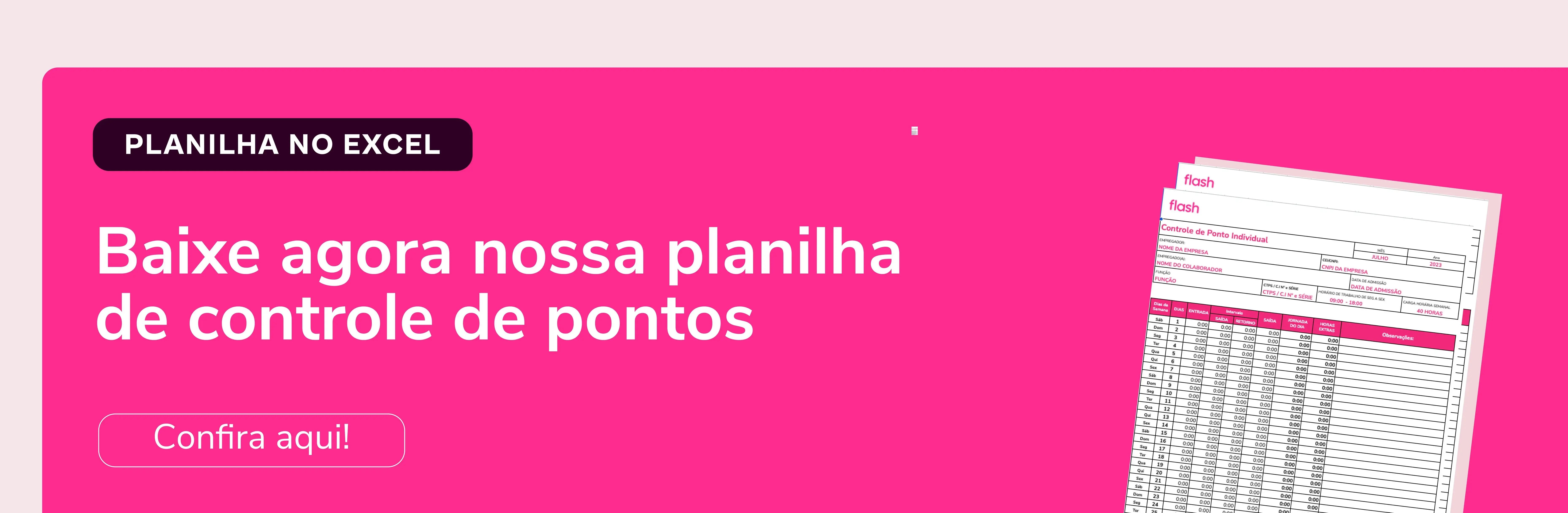 Banner - Modelo de folha de ponto