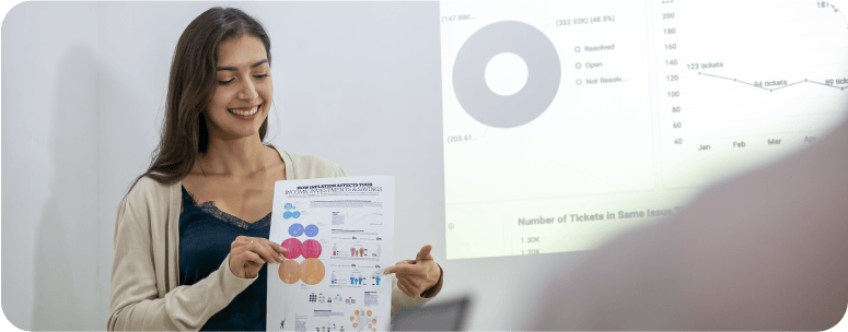 aluna durante curso de recrutamento e seleção