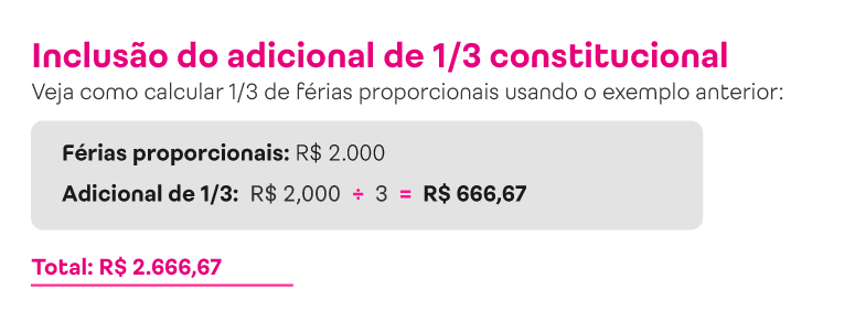 Inclusão do adicional de 1/3 constitucional