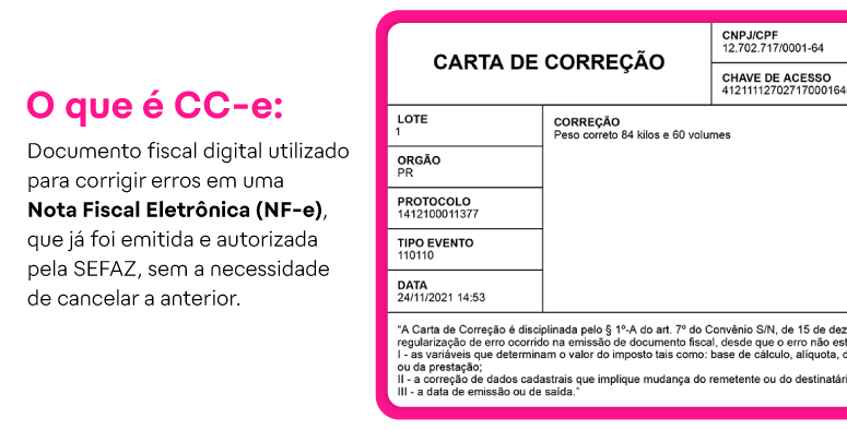 O que é a Carta de Correção de Nota Fiscal eletrônica? (CC-e)