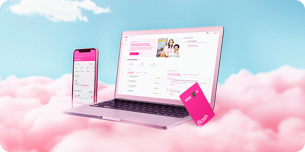 Plataforma da flash com aplicativo e cartão flash