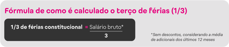 Formula de como calcular o terço de férias