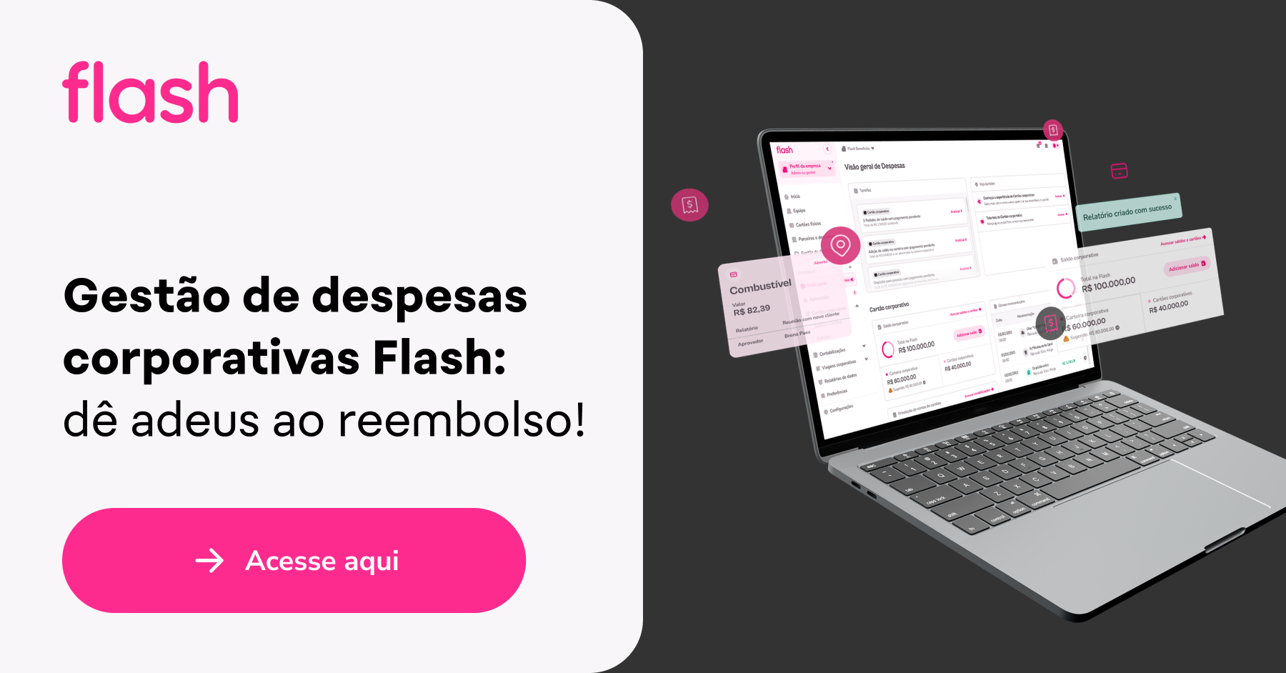 gestão de despesas corporativas da flash