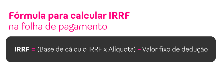calculo do IRRF na folha de pagamento