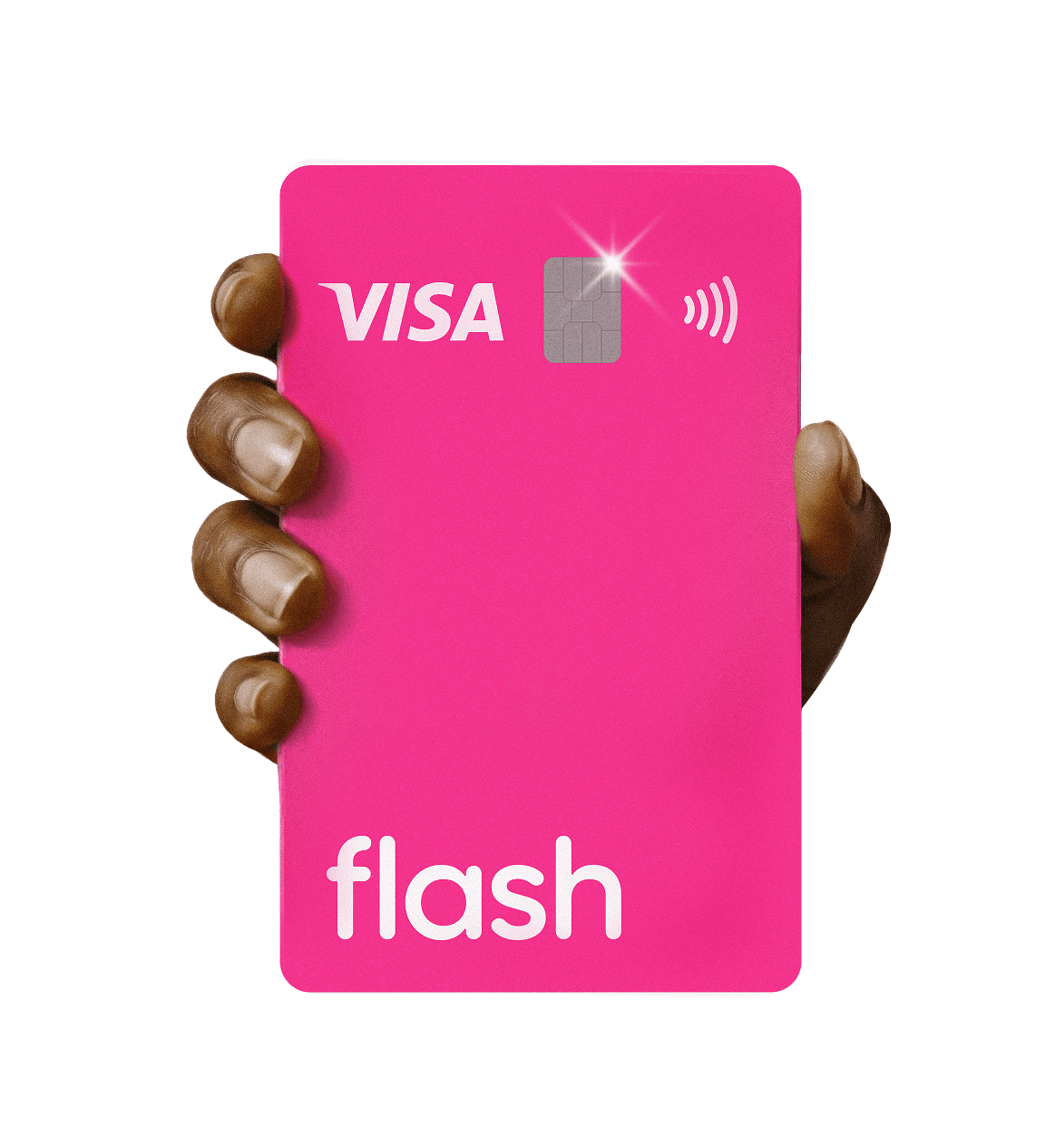 mão segurando cartão de beneficios flash