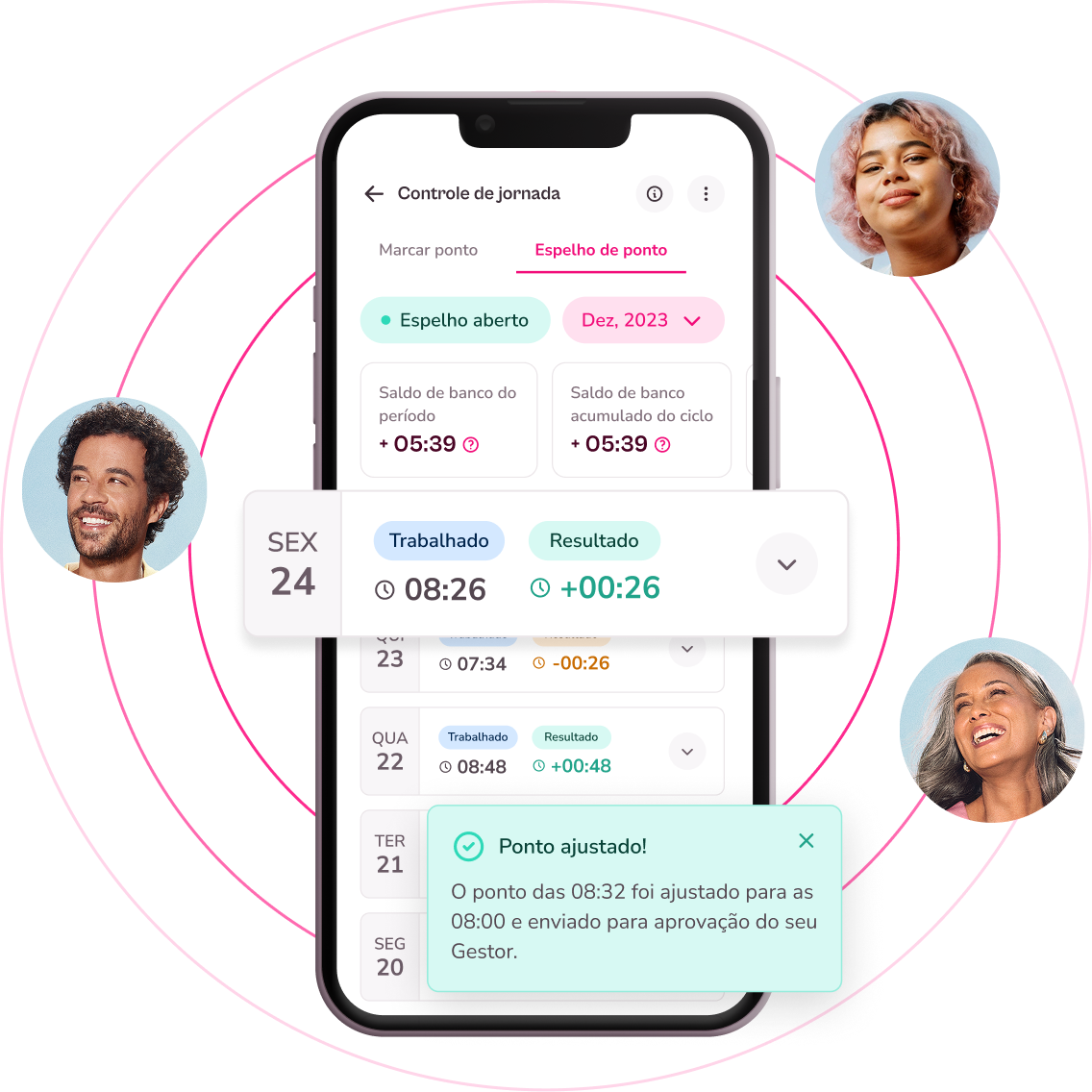 celular app flash controle de jornada