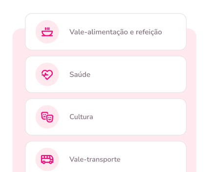 Disponibilização e gestão de mais de 8 categorias de benefícios